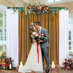 10 x 7 Feet Brown Backdrop Curtain for Partie, Background Curtains for Photoshoot, Birthday, Wedding, Halloween, Thanksgiving, Christmas Day, New Year Party Decorations 5Ft x 7Ft, 2 Panels