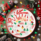 4800pcs Christmas Confetti,Xmas Table Confetti Snowflake Santa Claus Metallic Foil Sequins Glitter Table Scatters for Party Decoration