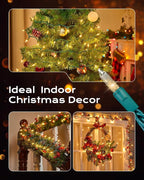Brightown Clear Christmas String Lights, 200-Count 50ft Incandescent Bulb Mini Lights for Indoor Holiday Decor, Christmas Tree Garland Wedding Party Multi-Use Festival Decoration, Green Wire