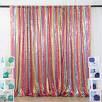 ShinyBeauty 20x10FT Rainbow Sequin Photography Backdrop - Multicolor Party Decoration, Glitter Curtain for Birthday/Wedding/Photo Booth/Baby Shower