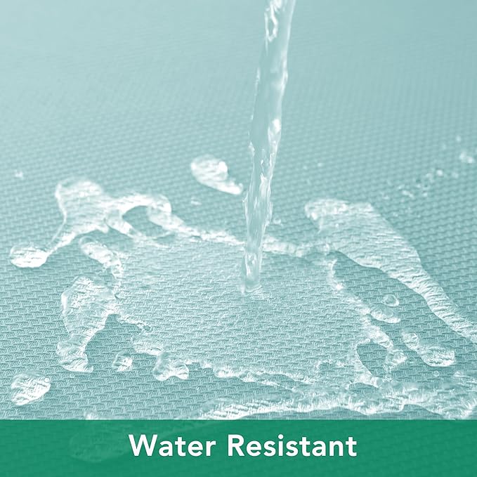 Biscaynebay Square Tablecloth 60x60 Inch-Auqa Blue Card Fabric Table Cover-Small Folding Table Cloths Linen Water Resistant for Kitchen Dining Picnic Patio Outdoor Party Restaurant Tables