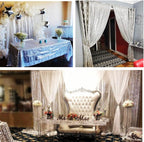 Poise3EHome Sequin Backdrop, 2 Pcs Silver 2ftx8ft Curtains for Party, Wedding, Event, Photography