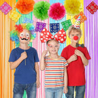 Pastel Tinsel Curtain Party Backdrop - GREATRIL Pastel Color Foil Fringe Curtain Photo Booth Streamers for Birthdays Easter Baby Bride Shower Unicorn Girls Party Decorations