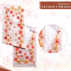 Maison d' Hermine Table Runner 100% Cotton Single Layer Table Runners 108 inches Long for Thanksgiving Christmas Decorations Home Kitchen Dining Party Wedding (Crystal Star, 14.5" x 108")