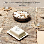 Chardin home Natural Jute Table Runner 13x36 Inch – Vintage Boho Rustic Table Decor – Handwoven Table Runner in Natural Jute and Brown – Farmhouse Dining or Console Table Accent