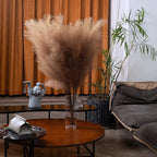 EVODIS Pampas Grass Decor Tall, 43"/110cm Faux Pampas Grass 6 Stems Large Pompass Grass Branches Tall Bulk Boho Flower Arrangement for Home Room Wedding Party Decor (Taupe)