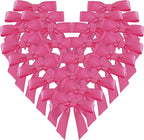 50pcs 1-1/2" Mini Hot Pink Satin Ribbon Bows Without Twist Ties for Crafts Gift Wrapping Packing Christmas Decoration (Hot.Pink)