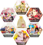 100pcs Gold Organza Gift Bags 6x9 Inch Mesh Drawstring Pouch Jewelry Bags for Wedding, Party, Birthday, Baby Shower
