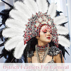Crowye 100 Pcs Ostrich Feathers Bulk for Centerpieces Craft Ostrich Feathers for Vase Wedding Masquerade Party Home Costume Decorations (6-8 Inch,White)