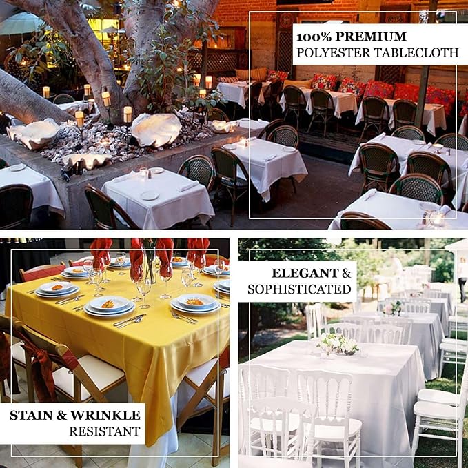 Efavormart 90" Sage Green Wholesale Linens Polyester Square Linen Tablecloth for Kitchen Dining Catering Wedding Birthday Party Events