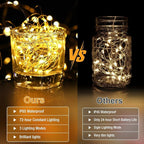6 Pack Fairy Lights Battery Operated - 7ft 20 Led Twinkle Lights 3 Modes, Bulk Mini String Lights Waterproof for Mason Jars Vases DIY Party Wedding Decoration Christmas -Warm White