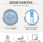 Wax Seal Stickers (60 Pcs, 3 Designs in 1 Pack) Premium Envelope Seal Stickers for Wedding Invitation Envelopes, Adhesive Wax Seals, Perfect for Seating Chart, Gift Wrapping