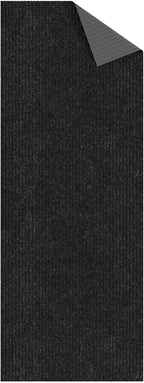 Ottomanson 3'11" x 30' Hallway Runner with Scraper Pile - Extra Durable Non-Slip Rug Mat for Indoor & Outdoor Use - Ideal for Kitchen, Entryway & Garage - High-Traffic Carpet, Black