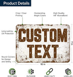 Custom Sign, Custom Street Sign, 11 Font Colors, 13 Font Styles, 4 Hole Options, 22 Sizes, 7x10 Inches, Rust Free DiBound, Fade Resistant, Made in USA by My Sign Center (Rustic)