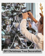 99FT Acrylic Crystal Garland, Clear Diamond-Shaped Crystal Bead Strands, DIY Crystal Beads String Roll for Wedding Decorations Party Decorations Beaded Curtain Crafting Projects