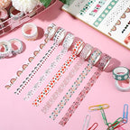 TaoBary 33 Rolls Holiday Plaid Washi Tape, 15 mm Seasonal Washi Tape Set Bohemian Colorful Vintage Cute for Card Wrapping Craft(Bohemia Style)
