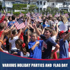 Super Tough Small American Stick Flags 4’’x6’’ - No Tip | Cotton Outdoor Flag on 10’’ Wooden Stick | Hand Held Flags Patriotic Decor for Various Holiday Parties and National Flag Day | 500 Pack