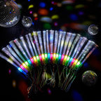 Lewtemi 60 Pack Fiber Optic Wand Glow Wand LED Light Up Wand Bulk with 3 Flashing Models Flashing Sticks with Included Batteries for Birthday Party Favor Wedding Halloween Christmas (Novel Colors)