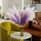 EVODIS Faux Pampas Grass Decor, 6 Stems Artificial Pampas Grass - 43 inch Tall Pompass Grass Large Pompous Boho Flower Arrangement Home Decor for Room Wedding Party