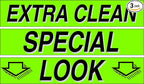 Ez-line Vinyl Windshield Stickers 3 Dozen 15 Inch Chartreuse Slogan Dealership Pro Pack for Car Lots (EZ115-Pack5)