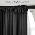 50ft x 15ft White Wrinkle Free Backdrop Curtain for Wedding Party, Silky Polyester Fabric Drapes Backdrop, 10 Panels 15ft Photo Back Drop Curtains for Baby Shower Photography Stage Background Cloth