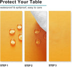 Hiasan Tablecloth for Rectangle Tables - Waterproof and Spillproof Washable Fabric Table Cloth for Dining Room Kitchen Party, 60 x 120 Inch, Orange Yellow