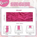 6 Pack Hot Pink Cheesecloth Table Runner 10ft Boho Gauze Fabric Cheese Cloth Table Runner 35 x 120 Inch Rustic Sheer Runner for Romantic Wedding Decor Baby Shower Party Table Centerpiece Decoration