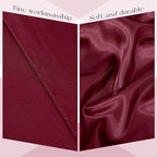 6 Packs Satin Tablecloth 57 x 108 Inch Burgundy Rectangular Table Cloth Silk Tablecloth Smooth Fabric Overlay Satin Table Cover Decoration for Wedding Party Banquet Events