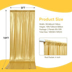 10x10 ft Wrinkle Free Gold Sequin Backdrop Curtain for Parties,Thick Not Fall-Off Glitter Wedding Backdrop Drapes,2 Panels 5x10ft Shimmer Photo Back Drop Cloth for Graduation Photography Background