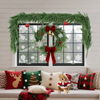 Artificial Norfolk Pine Garlands,Real Touch Artificial Greenery Garland for Table, Mantle, Wall,Indoor Outdoor Holiday Winter Christmas Decorations (4, 6FT)
