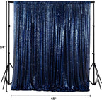 ShinyBeauty PHOTOBOOTH Background Best Choice-4FTx7FT-Sequin backdrops, Sequin Fabric,Wedding backdrops,Rust Backdrop,Sequin Curtains,Photography Backdrop (Buy it Now) (4FTx7FT, Navy Blue)