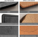 Large Bulletin Board - 48 x 36 Inches, Decorative Felt Pin Board for Wall - 4' x 3' Foldable Photo Display Board with Self-Adhesive Tape, Includes 20 Push Pins - Dark Gray