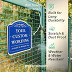 Custom Decorative Outdoor Metal Sign - Personalized Aluminum Design 1 Blue Steel - 24x24 In, Waterproof, Made In USA, Driveway Sign