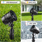Laser Christmas Projector Lights Outdoor: Waterproof Outdoor Christmas Decorations Laser Light, Projection Christmas Lights for Outside with 5 Patterns, Xmas Spotlight for Yard Garden Holiday Party