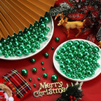 150 Pieces Vase Filler Faux Pearls Vase Makeup Beads No Hole Gloss Bead Mixed Sizes Round Pearl for Home Party Wedding Decor, 8/14/20 mm(Green)