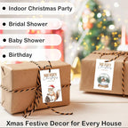40 Pcs Christmas Gift Tags, 2.1"×3.5" Merry Christmas Tree Paper Tags with String, Hanging Presents Label Wrapping for Party Favor Decorations, 4 Styles - A03