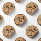 Custom Stickers for Business Logo,Personalised Logo Stickers for Small Business,Any Shape and Size Waterproof Label.Perfect for Branding, Packaging Stickers, Glossy Stickers. (Kraft Paper)