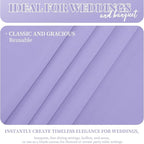 12 Pack 60 x 102 Inch Rectangle Tablecloth Lavender Polyester Tablecloth for 6 Feet Rectangle Tables,Washable Fabric Table Cloth for Wedding Dining Table Buffet Parties Camping