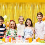 Gold Foil Fringe Curtain 3.3×8.3FT 6 Packs, Metallic Tinsel Curtains Party Streamers for Birthday Graduation Baby Shower Decoration (6pcs,3.3FT×8.3FT, Gold)