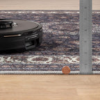 Bloom Rugs Washable Non-Slip 9' x 12' Rug - Navy Traditional Medallion Area Rug for Living Room, Bedroom, Dining Room, and Kitchen - Exact Size: 9' x 12'