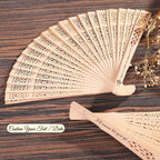 20Pcs Personalized Folding Hand Fans Custom Engraved Summer Wedding Fans,Personalized Wooden Fans Party Favor Bridal Shower Gifts for Guests
