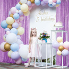 Sugargirl Lavender Purple Sequin Backdrop Curtain 2 Panels 2FTx8FT Glitter Lavender Background Drapes Sparkle Photography Backdrop for Party Wedding Birthday Wall Decoration