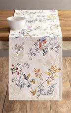 Maison d' Hermine Table Runner 100% Cotton Single Layer Table Runners 108 inches Long for Thanksgiving Christmas Decorations Home Kitchen Dining Party Wedding (Equinoxe - Beige, 14.5" x 108")