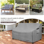 okcool Heavy Duty Patio Sofa Cover, 100% Waterproof 3-Seater Outdoor Sofa Cover Fits up to 79W x 38D x 35H Inches, Lawn Patio Furniture Covers,Grey