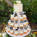 30 PCS He Asked She Said Yes Cupcake Toppers Glitter Engagement Cupcake Toppers Miss to Mrs I Do Love Heart Ring Miss to Mrs Cupcake Picks for Wedding Engagement Party Cake Decorations Supplies Black