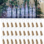 Wine Bottle Lights with Cork, 20 LEDs 6.6 Feet Silver Wire Cork Bottle Lights,Fairy Mini String Lights,for DIY Christmas,Party,Decor,Wedding Listing (30 Pack, Cool White)