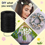 Syhood Floral Vine Bind Wire Rustic Wrapping Wire for Flower Bouquets(Black)