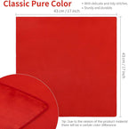 Aneco 16 Pack Square Satin Napkin Bright Silk Table Napkin Soft Smooth Fabric Table Napkin for Wedding Banquet Party Decoration, Red, 17 x 17 Inch