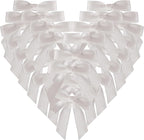 50pcs 1-1/2" Mini White Satin Ribbon Bows Without Twist Ties for Crafts Gift Wrapping Packing Christmas Decoration (White)