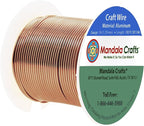 Mandala Crafts 16 Gauge Anodized Aluminum Craft Wire for Jewelry Making - 100 FT Colored Flexible Light Brown Wire - Bendable for Bonsai Armature Crafting Sculpting